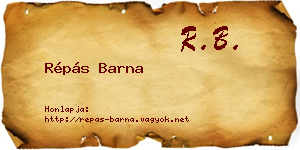 Répás Barna névjegykártya
